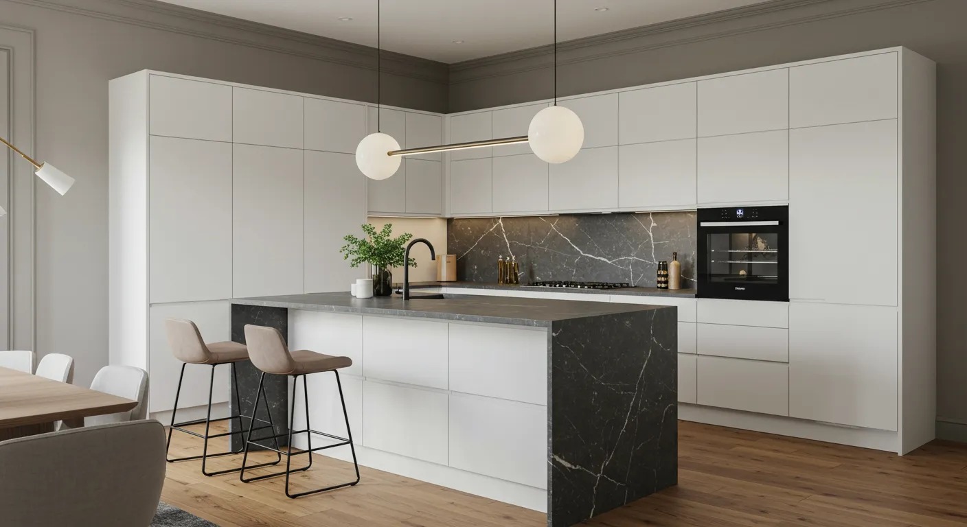 MDF براق، مات یا برجسته؟ کدام انتخاب بهتری است؟ 3 کابینت مات/ ام دی اف مات